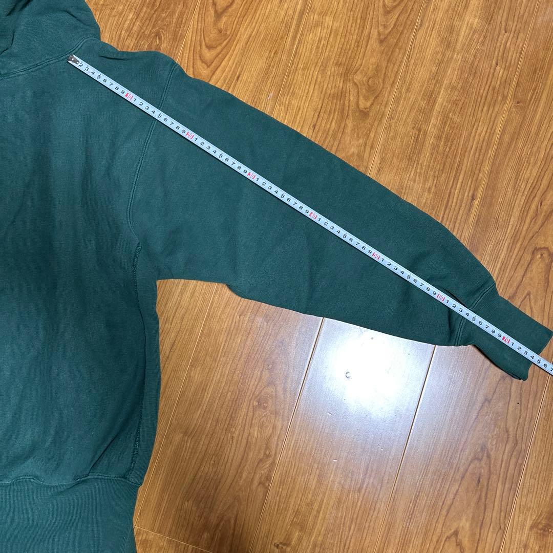 チャンピオン リバースウィーブ パーカー 緑 USA製 LARGE 希少カラー