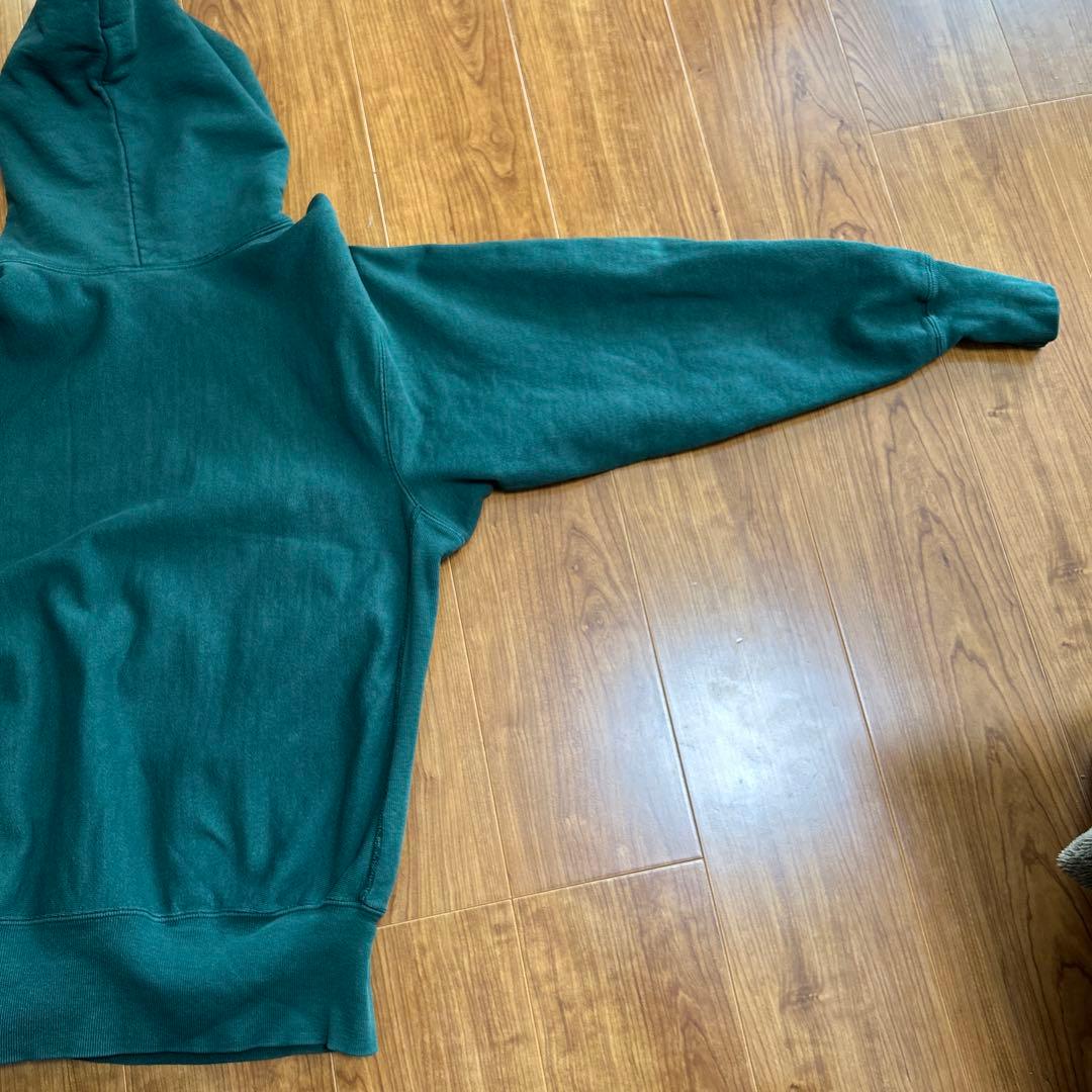 チャンピオン リバースウィーブ パーカー 緑 USA製 LARGE 希少カラー