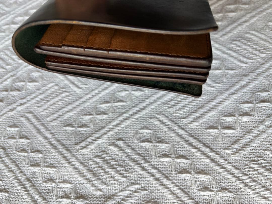 希少色 ヴィンテージformeフォルメコードバン長財布 スタンプ ダークブルー