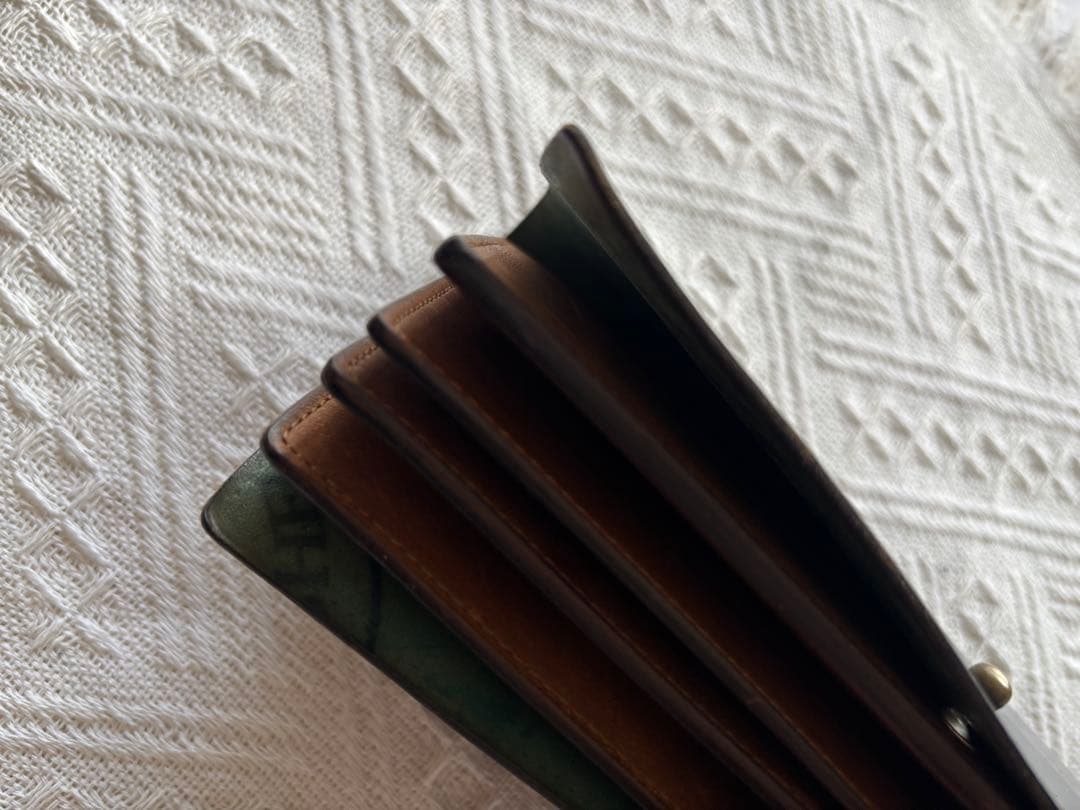 希少色 ヴィンテージformeフォルメコードバン長財布 スタンプ ダークブルー