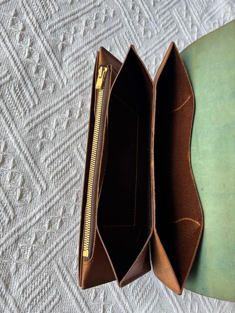 希少色 ヴィンテージformeフォルメコードバン長財布 スタンプ ダークブルー