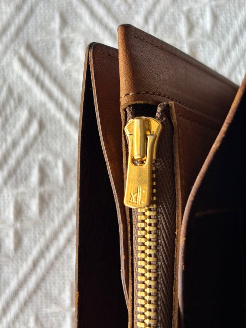 希少色 ヴィンテージformeフォルメコードバン長財布 スタンプ ダークブルー