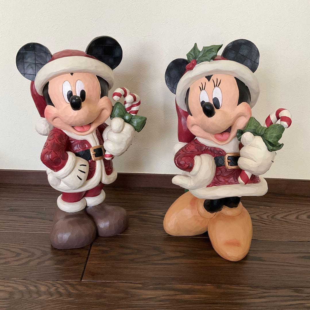 ジム ショア ディズニー ミニー　ミッキー　サンタ　置物　コストコ