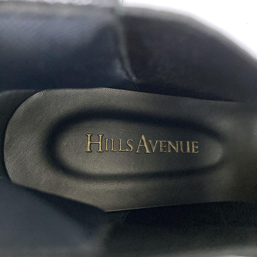 未使用級 ヒルズアベニュー サイドゴアブーツ ウェーブソール レザー 黒 37