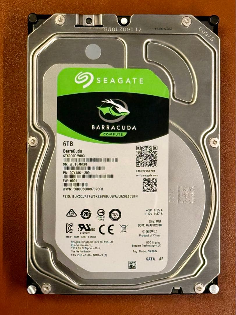 Seagate 6TB 内蔵型 HDD ST6000DM003