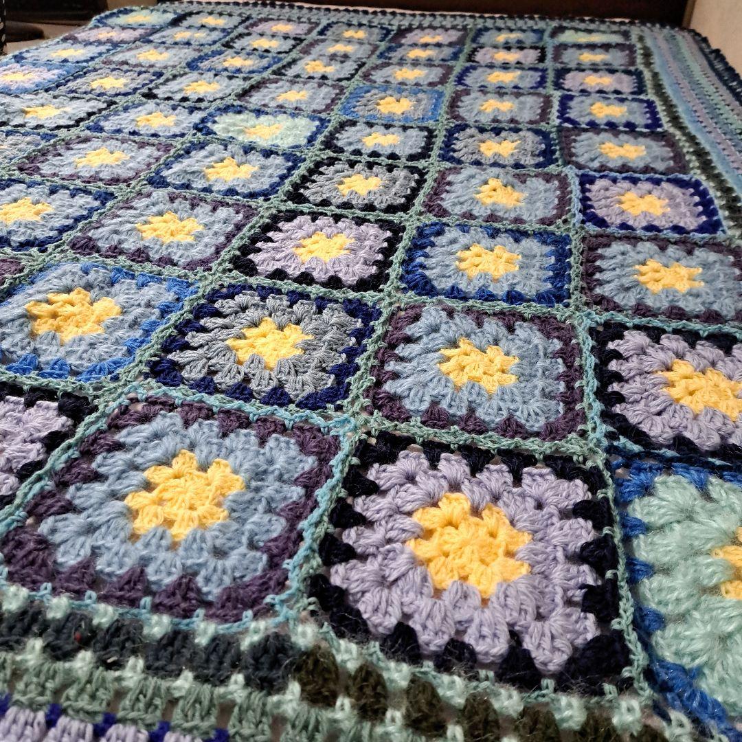 (147)グラニースクエア ブランケット ★130×170★最終価格★