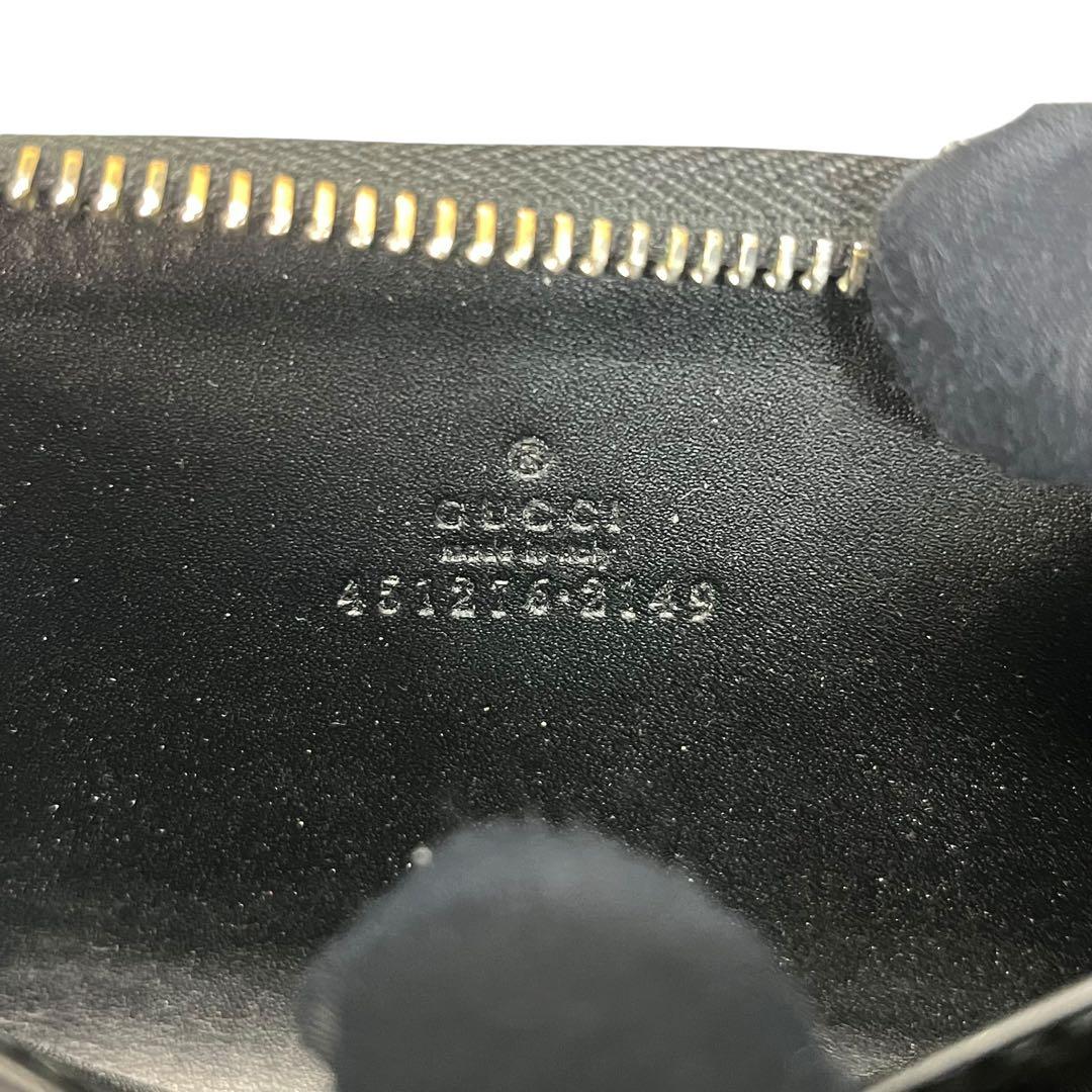 希少✨グッチ ケース PVC GGロゴ イーグル 鳥 レザー ブラック