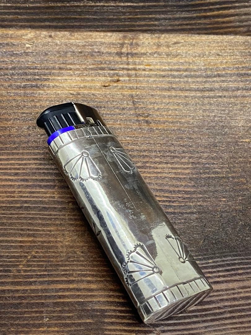 チャイシルバーライターケース　インディアンジュエリー