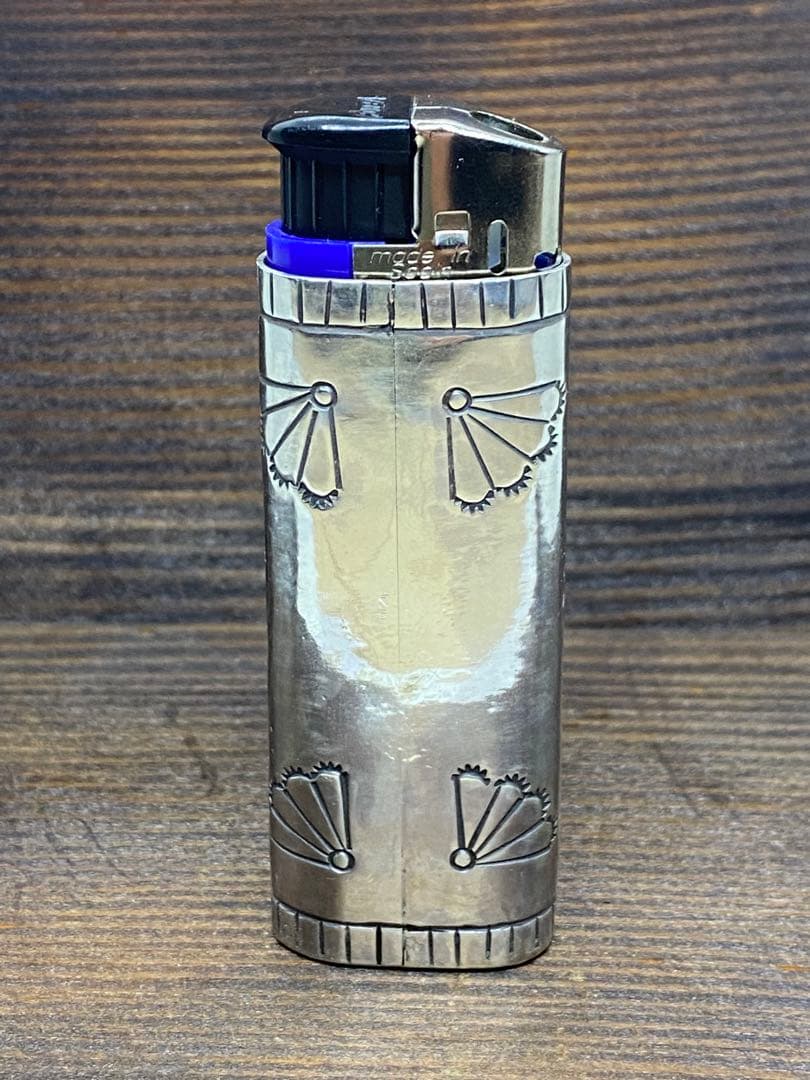 チャイシルバーライターケース　インディアンジュエリー