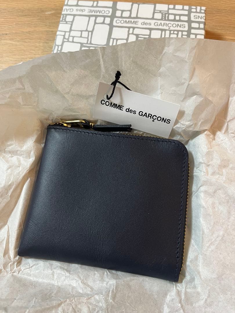 新品 紺 ネイビー ギャルソン ウォレット 財布garcons wallet