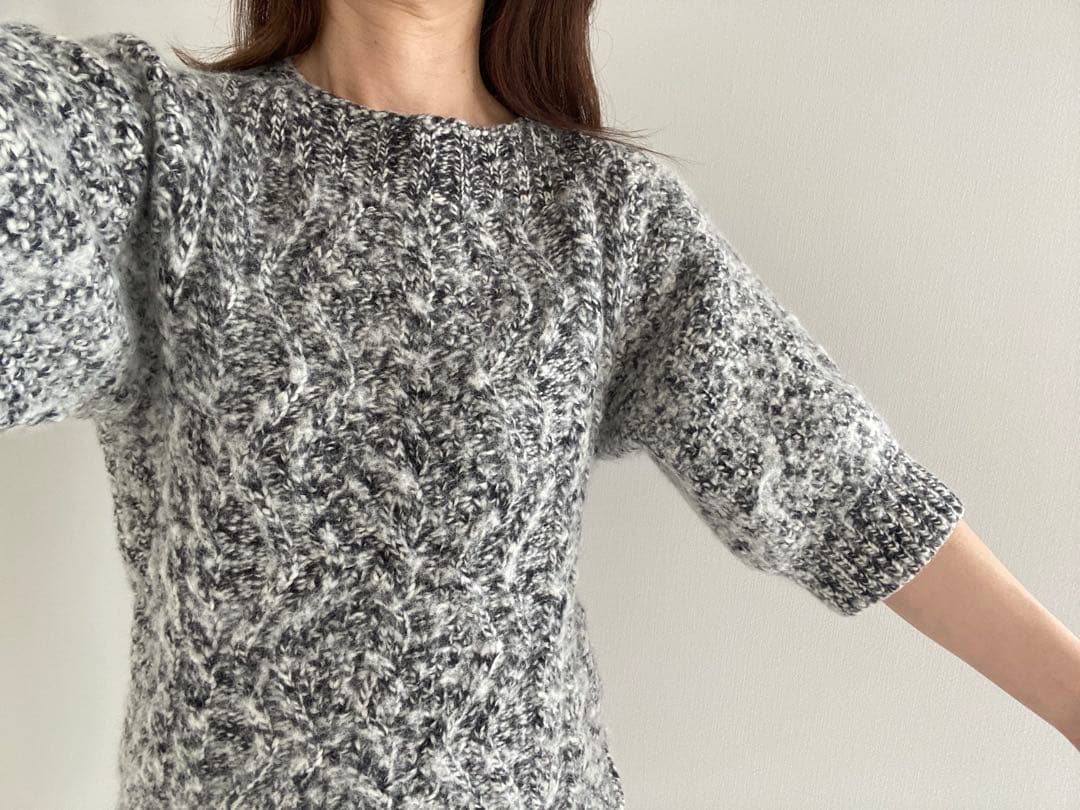 DRIES VAN NOTEN グレー カシミアニットセーター