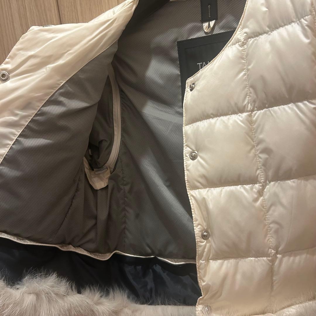 美品！TAION EXTRA ホワイト ダウンジャケット　S
