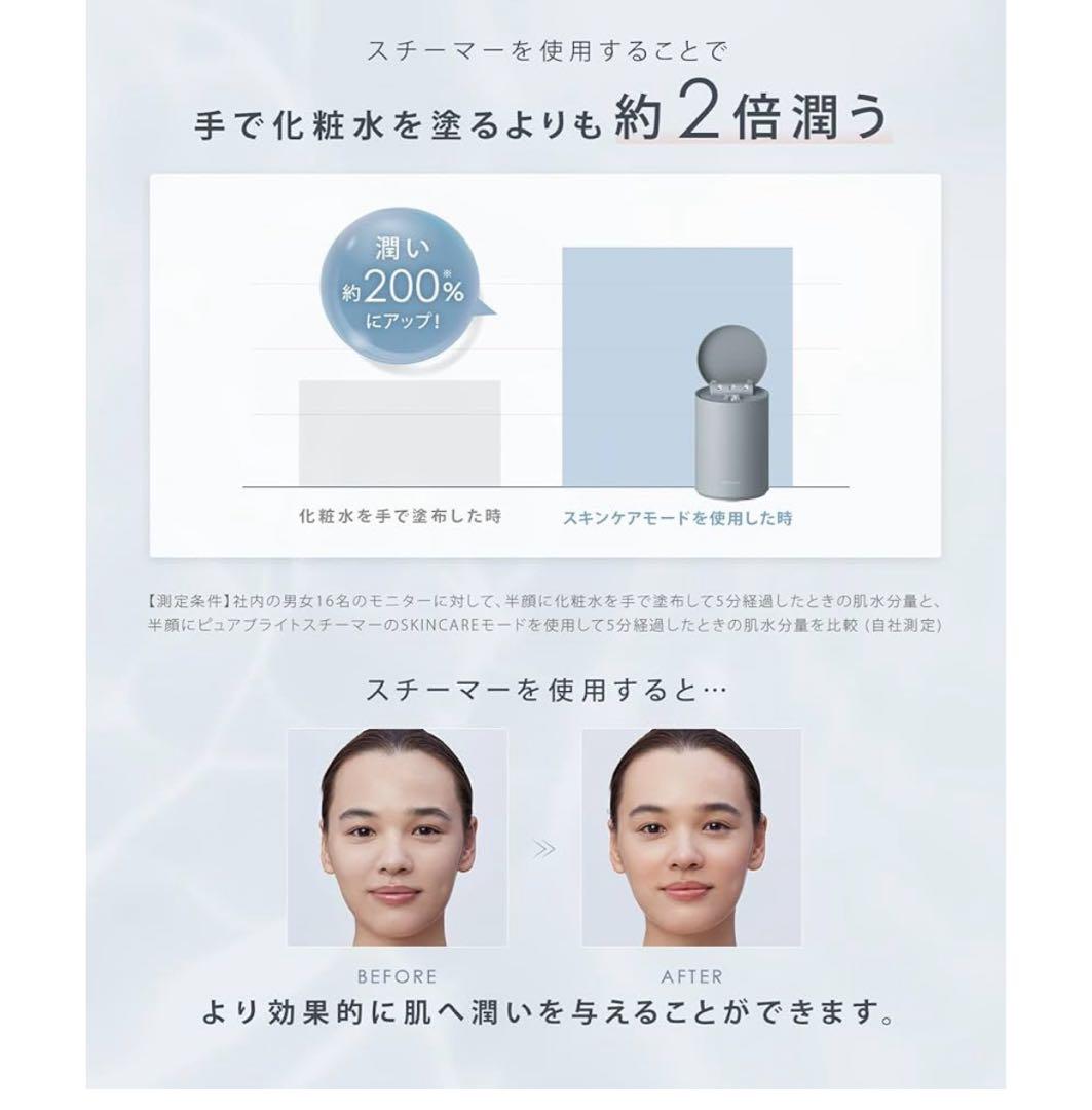 SALONIA PURE BRIGHT STEAMER グレー