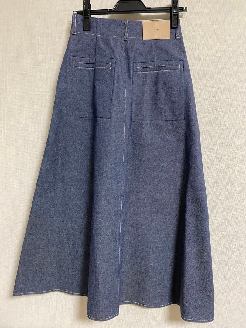 ebure リアクティブデニム トラペーズスカート