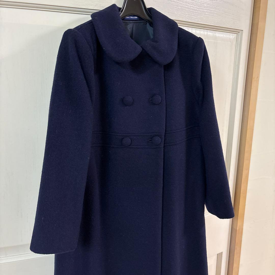 チ*プ様 ウールコート ネイビー ダブルボタン