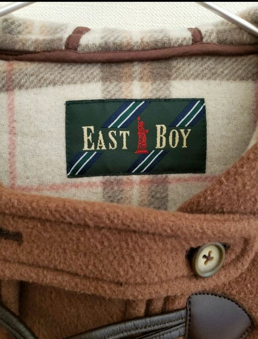 イーストボーイ ダッフルコート ブラウン 9号レディース M フード付き