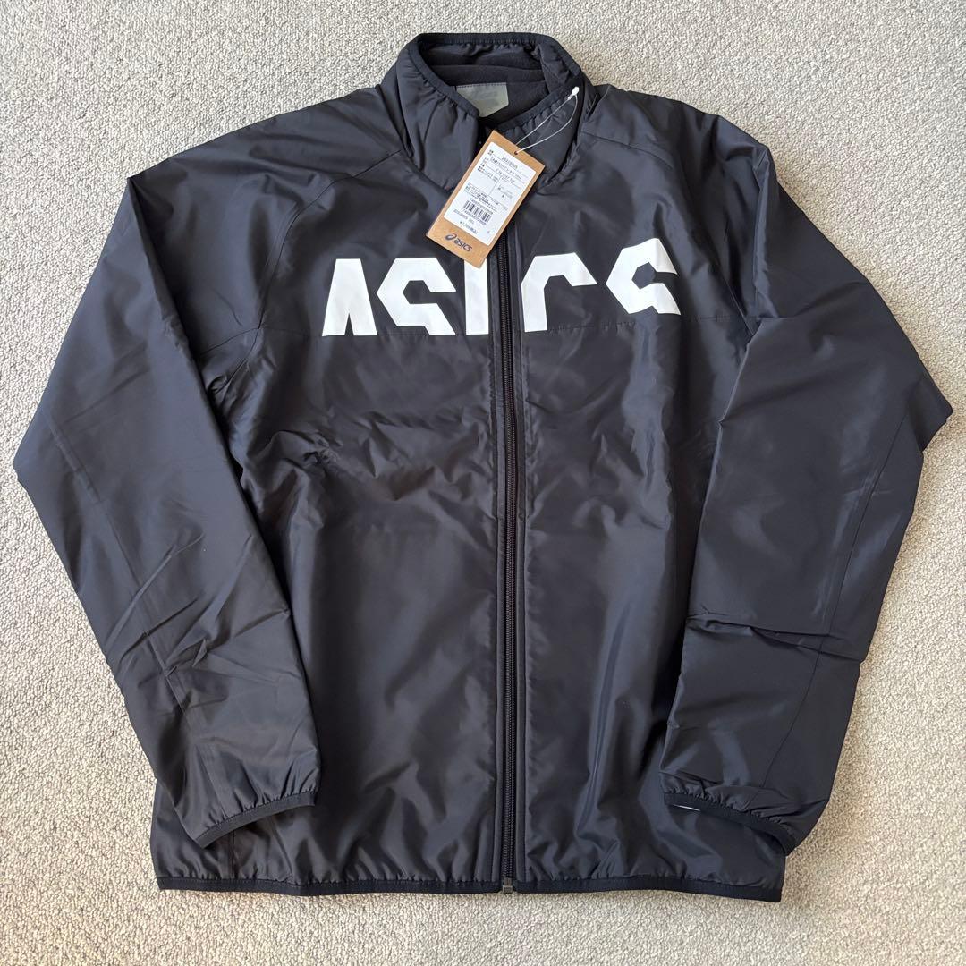 廃盤品！新品ASICS ウインドブレーカー 上下セット 黒 ジャージ Sサイズ