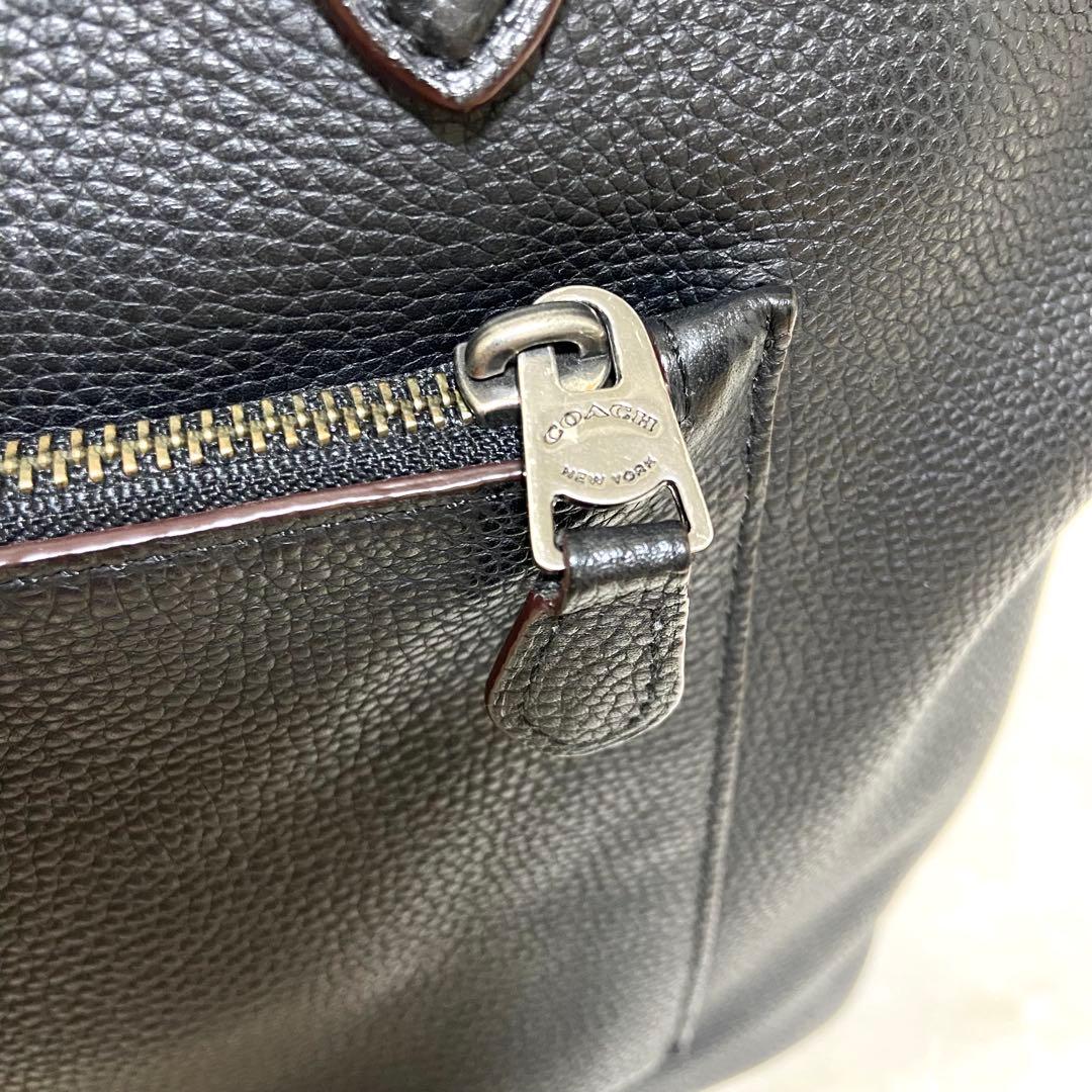 【ヤッコ】コーチ72299メトロポリタントートバッグ レザー A4可 黒