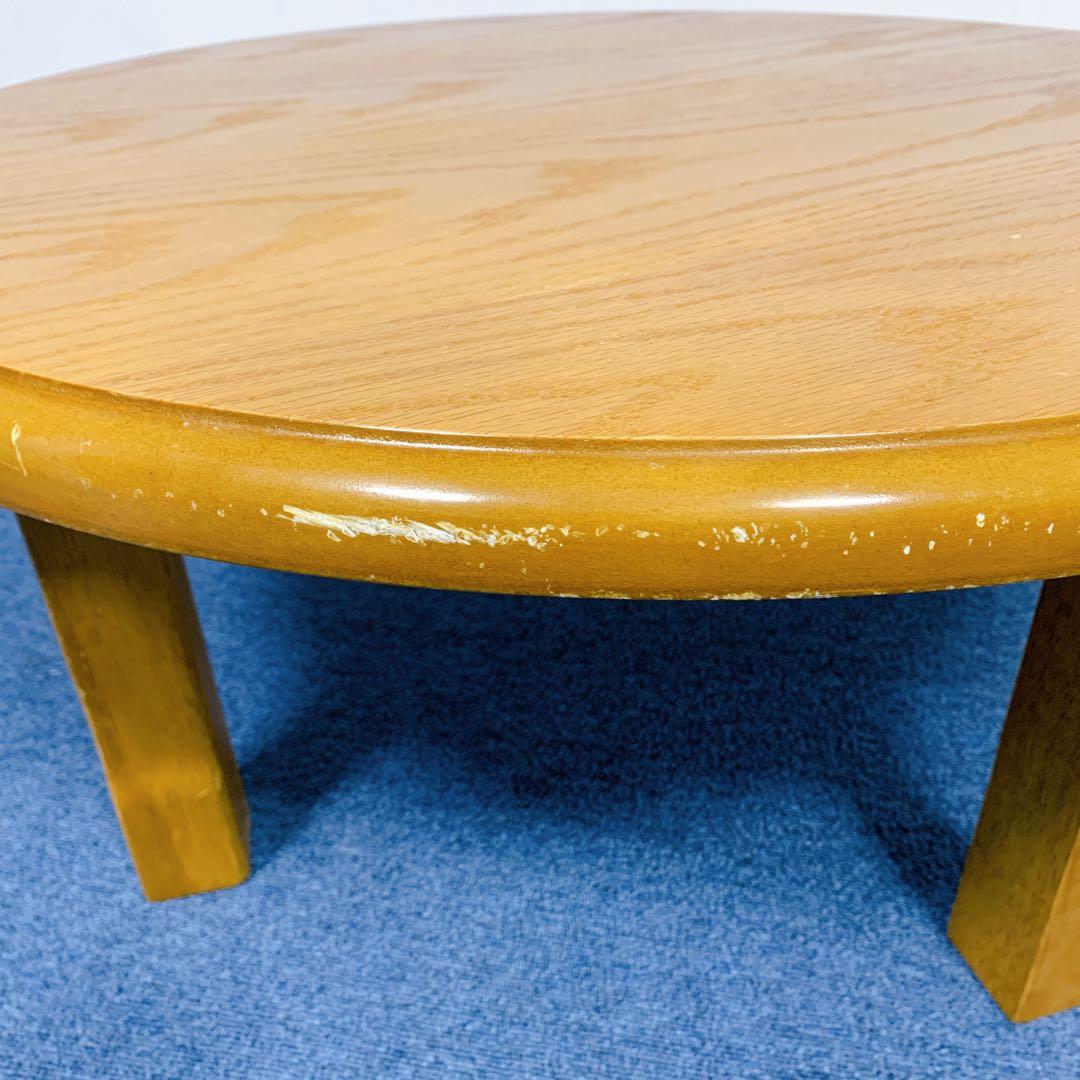 昭和レトロ　和家具　折りたたみ式ヴィンテージ丸ちゃぶ台　円卓　丸座卓　丸テーブル