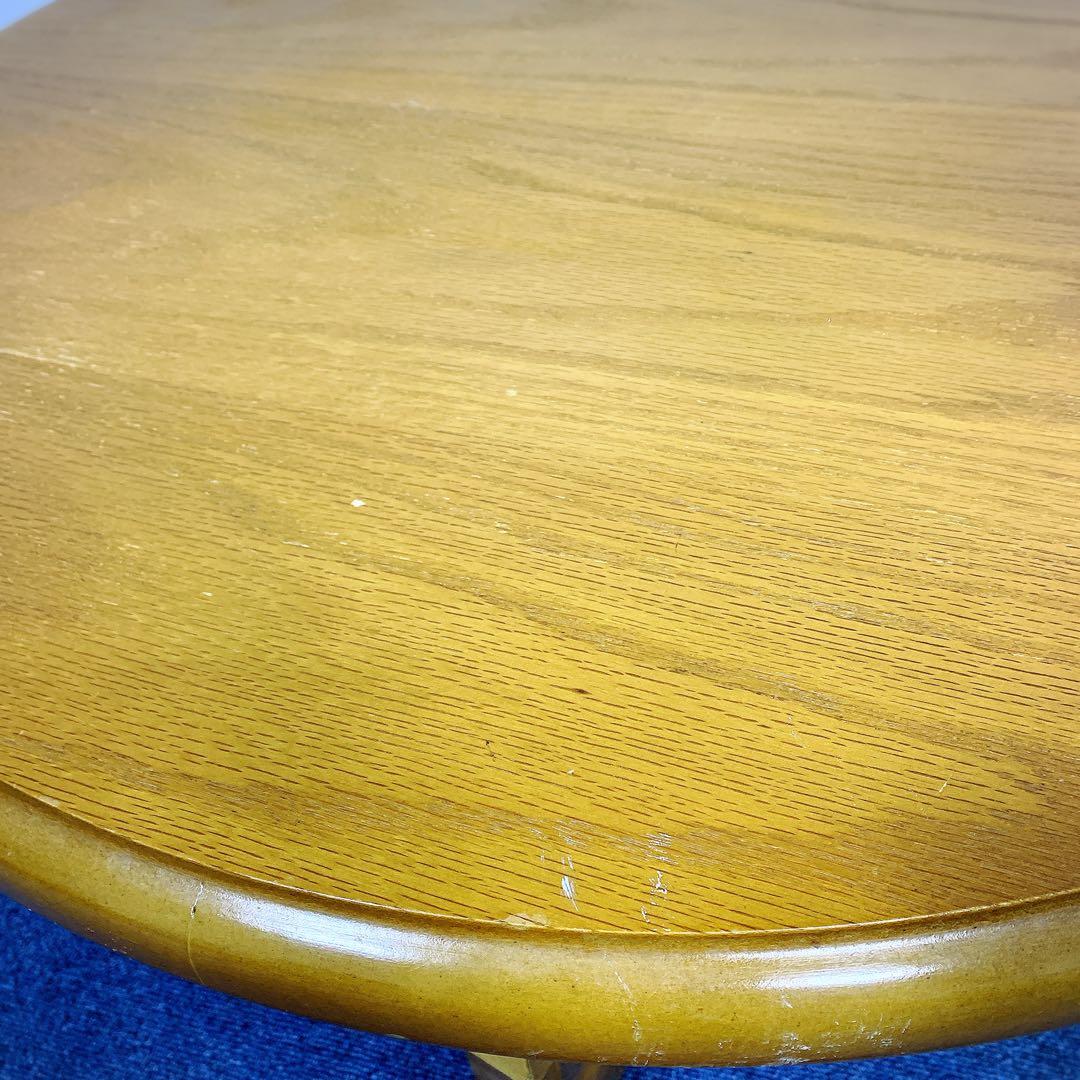 昭和レトロ　和家具　折りたたみ式ヴィンテージ丸ちゃぶ台　円卓　丸座卓　丸テーブル