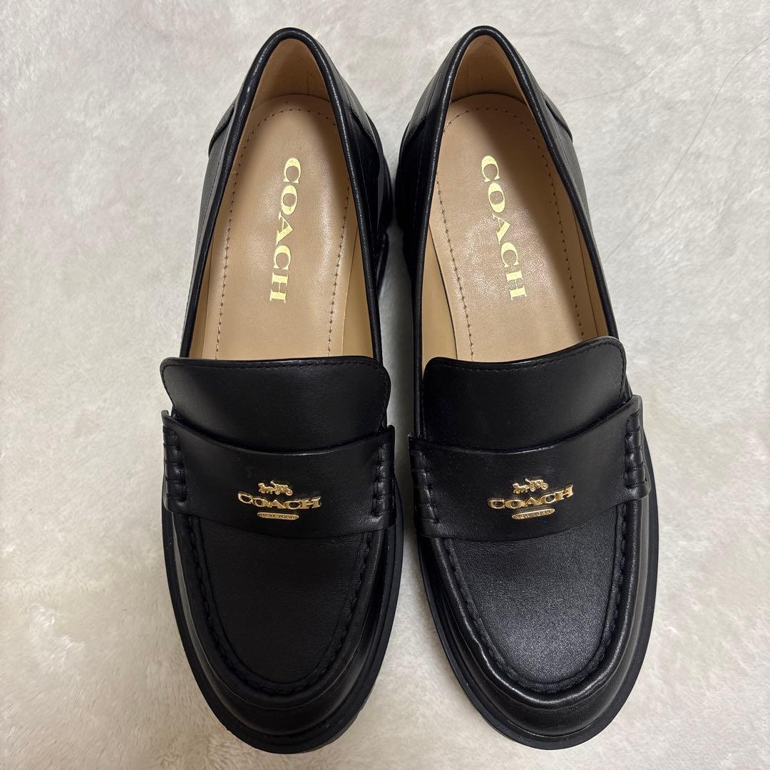 専用COACH ブラック ローファー 厚底