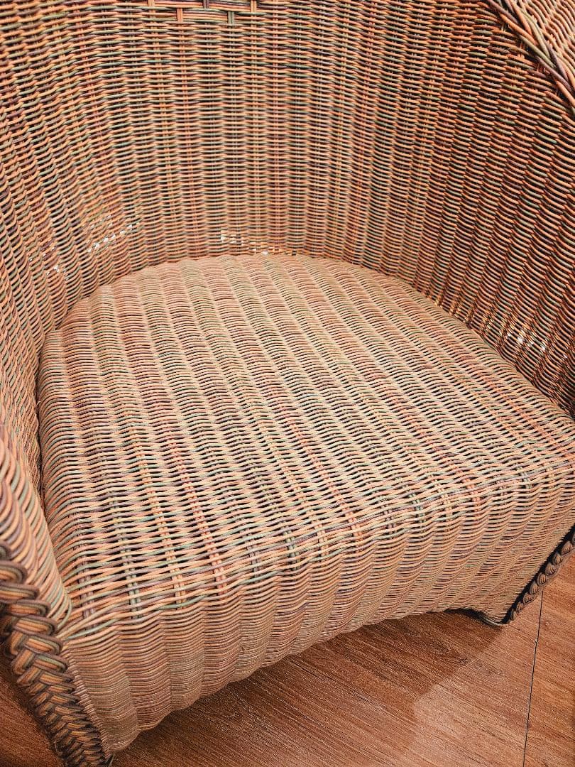 Rattan Auster ナチュラル天然素材 日本製 1Ｐソファ ①