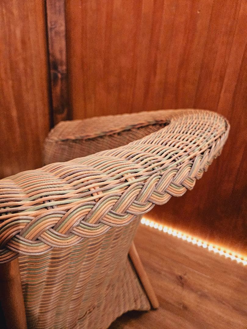 Rattan Auster ナチュラル天然素材 日本製 1Ｐソファ ①