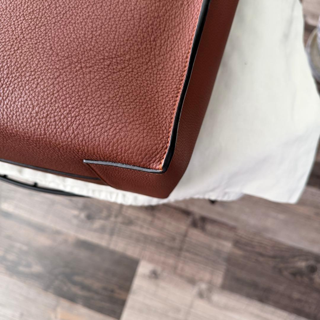 LOEWE バックル トートバッグ ソフトグレインカーフ タン ブラウン