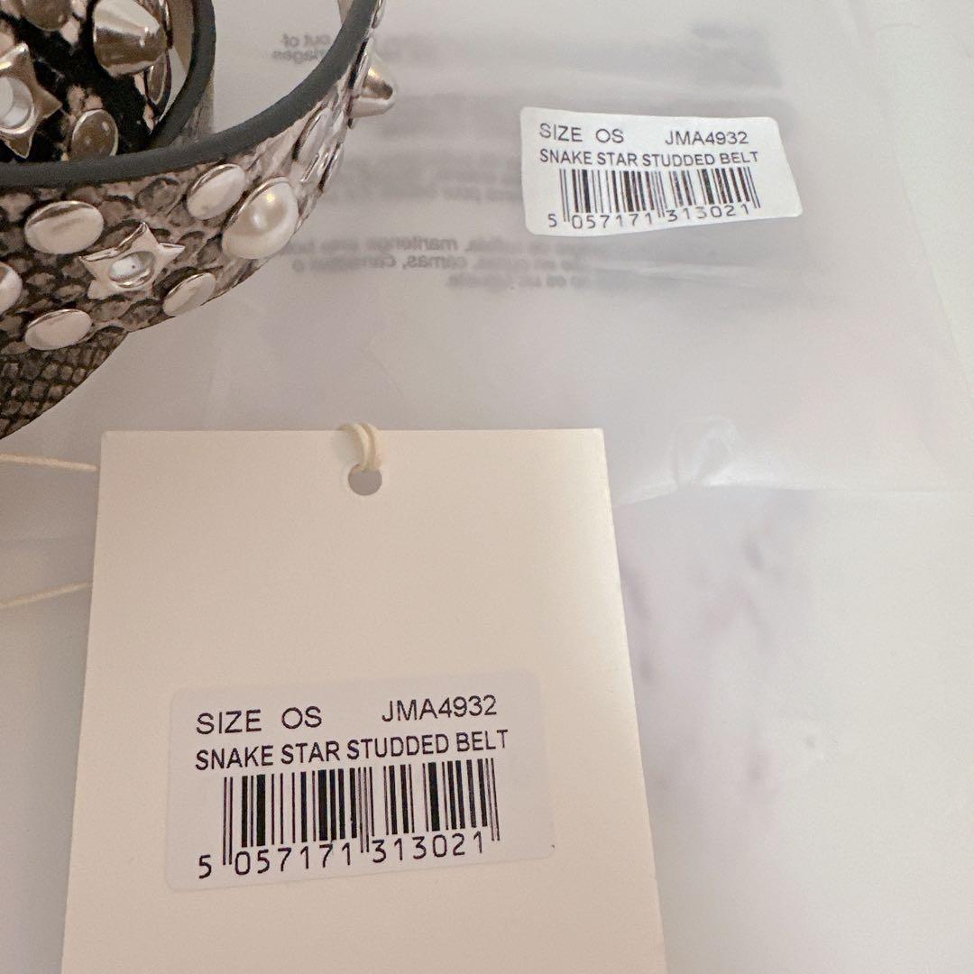 【新品】JADED LONDON スネーク柄ベルト 正規品