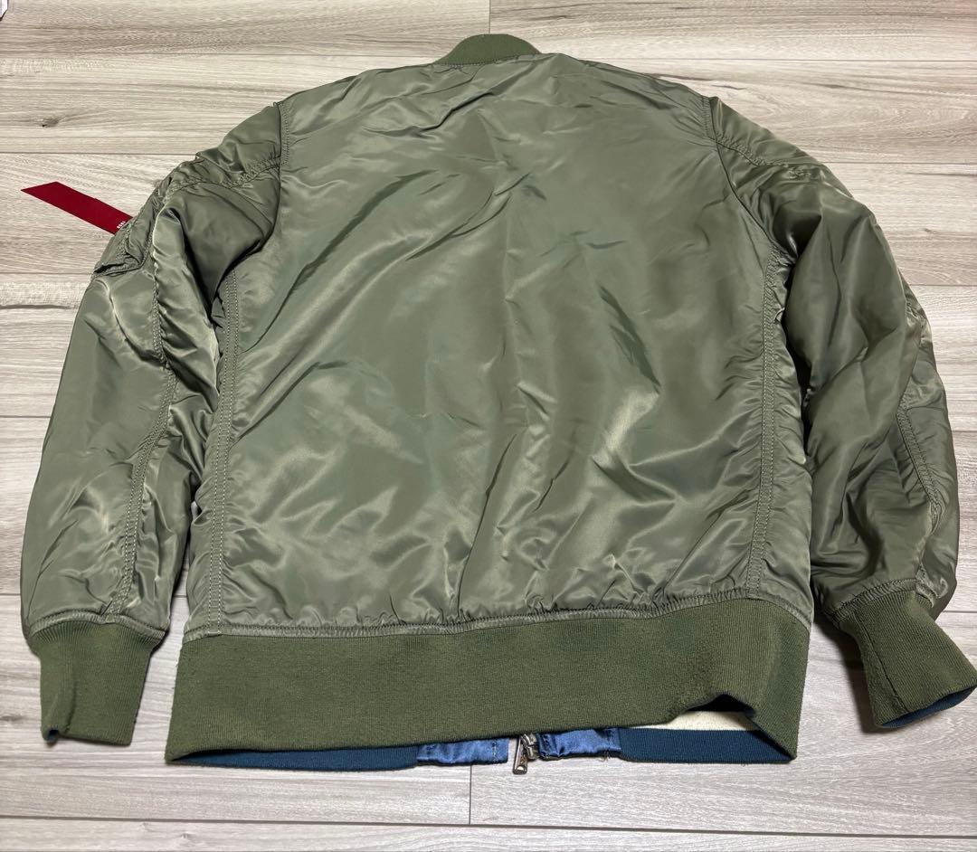 希少 美品 ALPHA リバーシブル MA-1 スカジャン 龍 鷹 刺繍