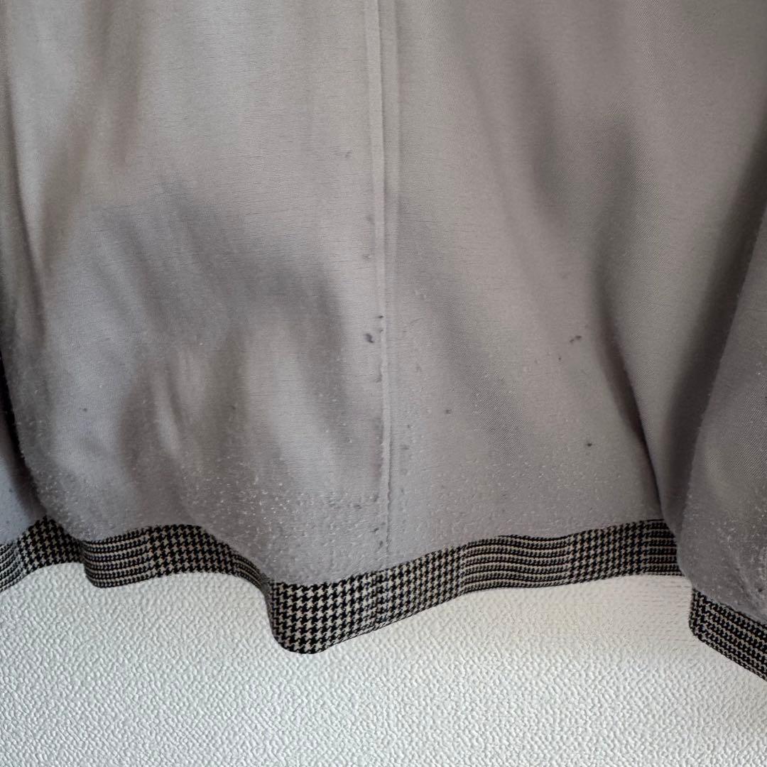 【美品】PLST プラステ　ストレッチ ウォッシャブルノーカラーチェックスーツM