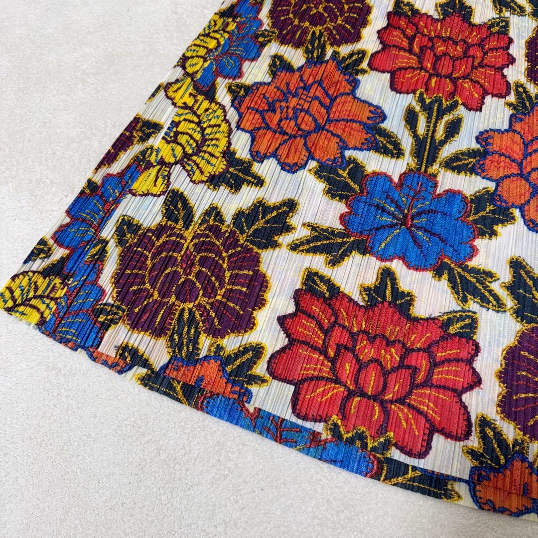 極美品✨PLEATS PLEASE プリーツ　花柄　XLサイズ