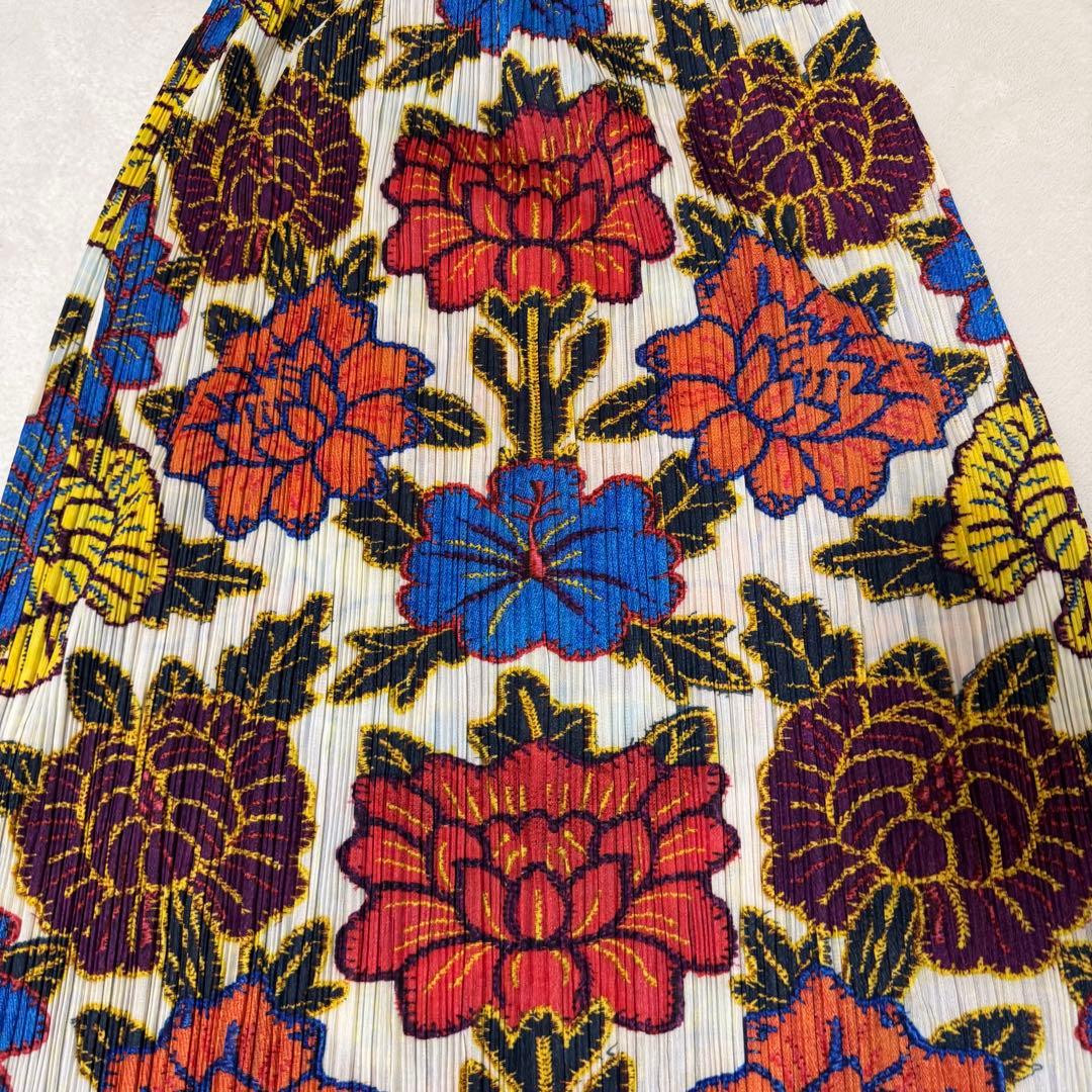 極美品✨PLEATS PLEASE プリーツ　花柄　XLサイズ
