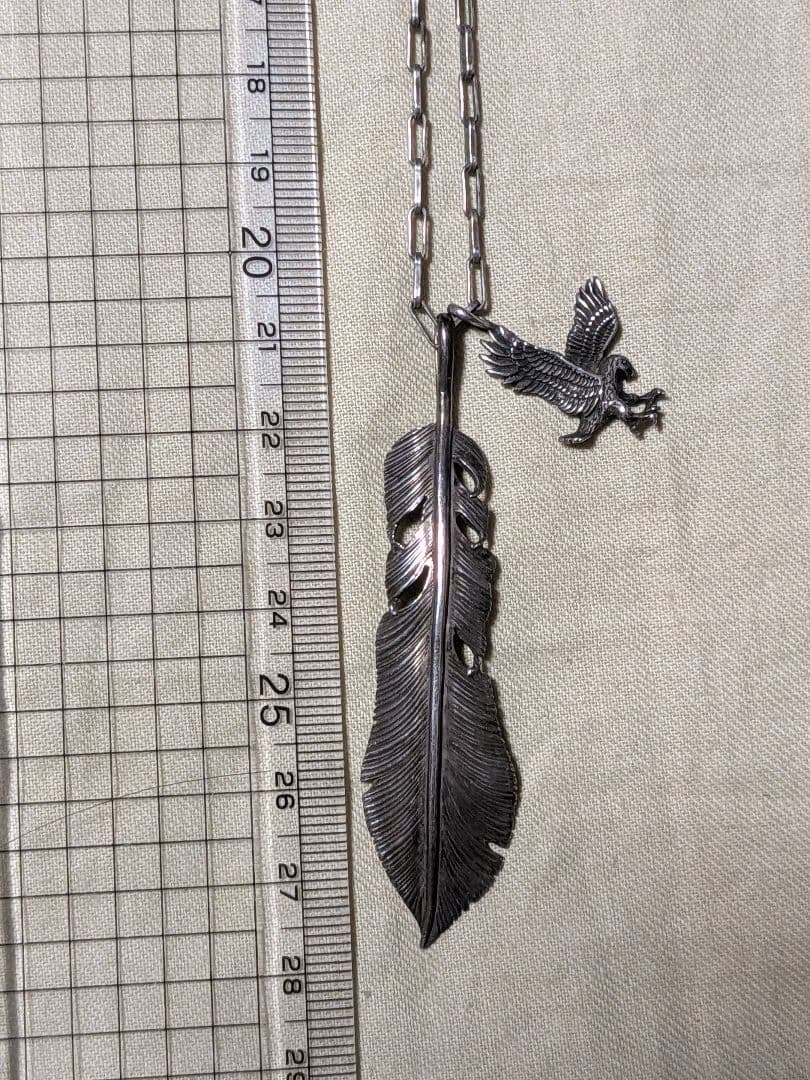 くさおアンティーク　シルバー925 イーグル　フェザー　ネックレス