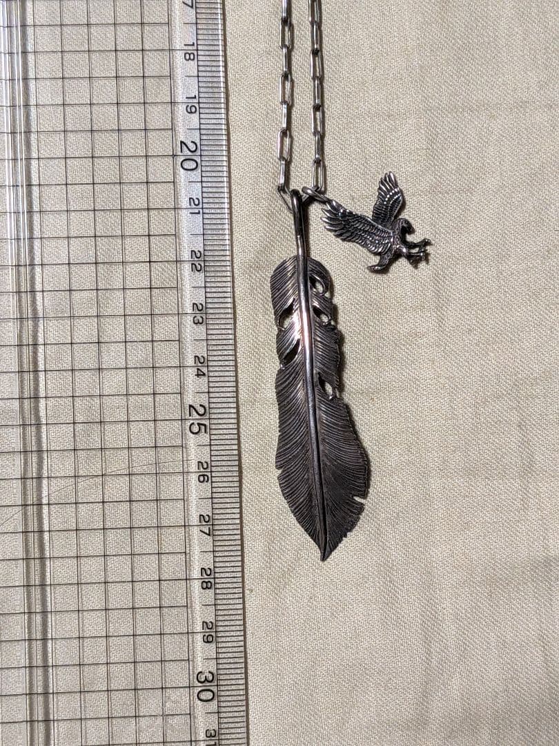 くさおアンティーク　シルバー925 イーグル　フェザー　ネックレス