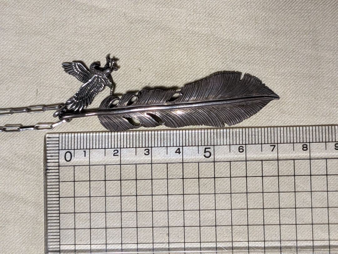 くさおアンティーク　シルバー925 イーグル　フェザー　ネックレス