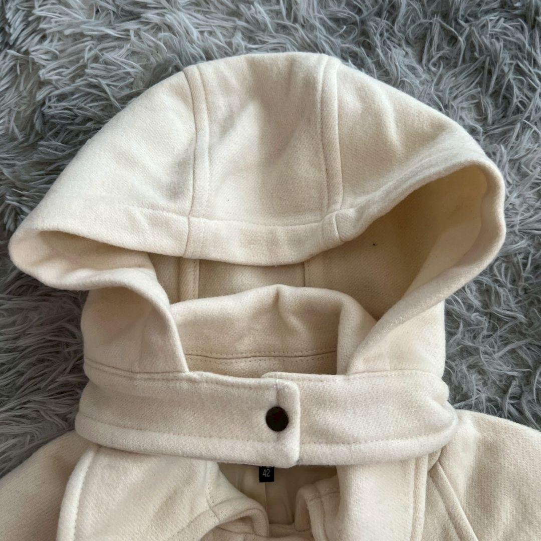 大人気✨【パトリッツアペペ】アイボリー ダッフルコート LL大きいサイズ ウール