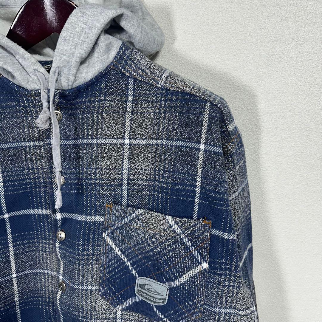 クイックシルバー ヘビネルチェックシャツ オンブレ 西海岸 サーフ フーディー