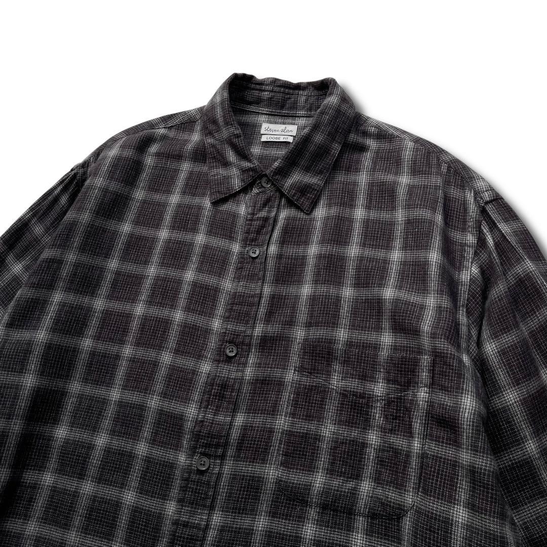 極美品 Steaven Alan C/CLS OMBR BOX SHIRT