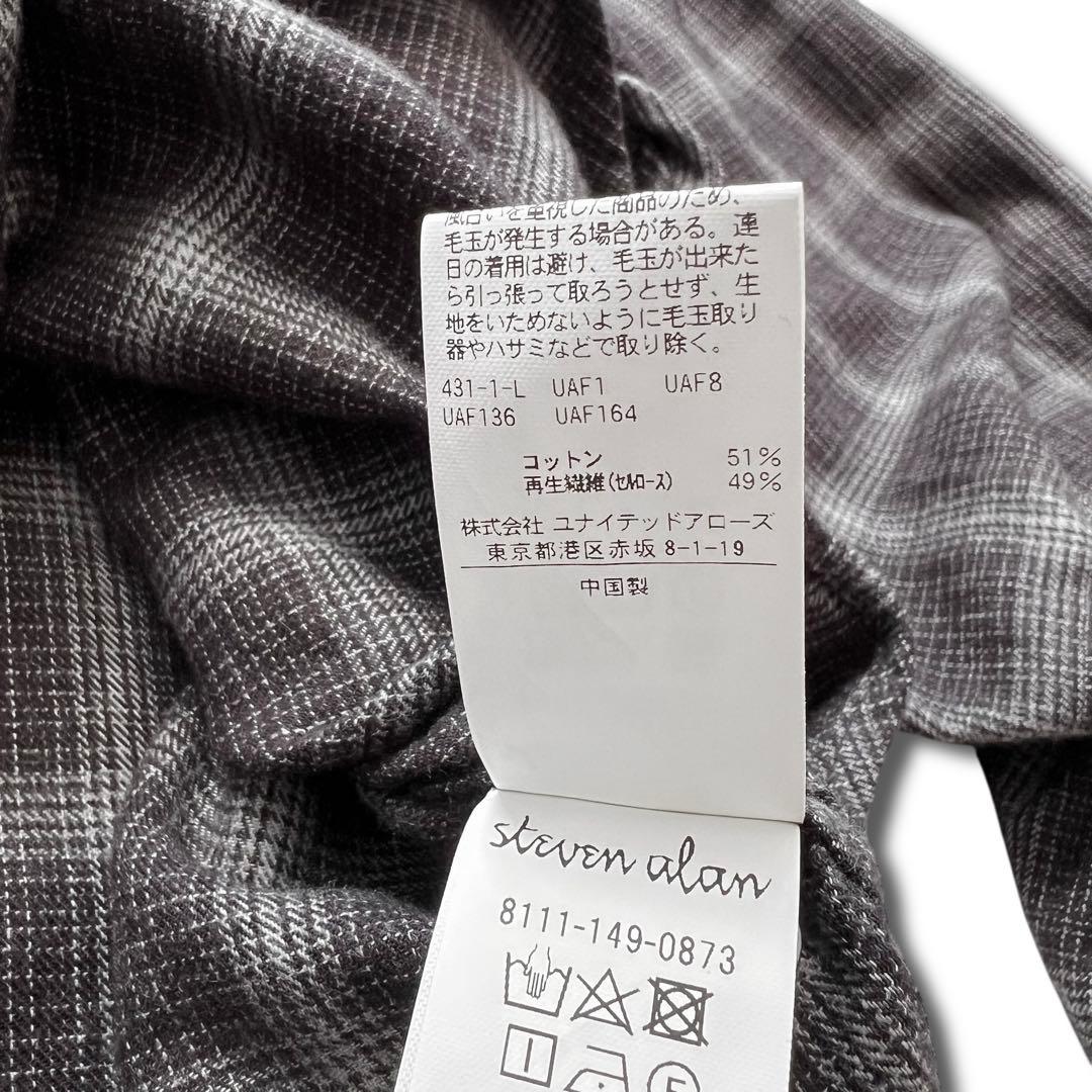 極美品 Steaven Alan C/CLS OMBR BOX SHIRT