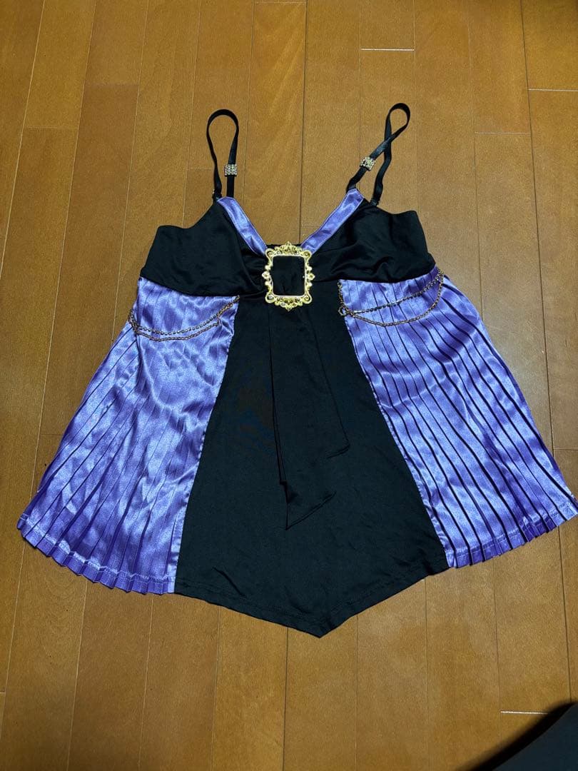 GOLDS infinity紫黒プリーツキャミソール