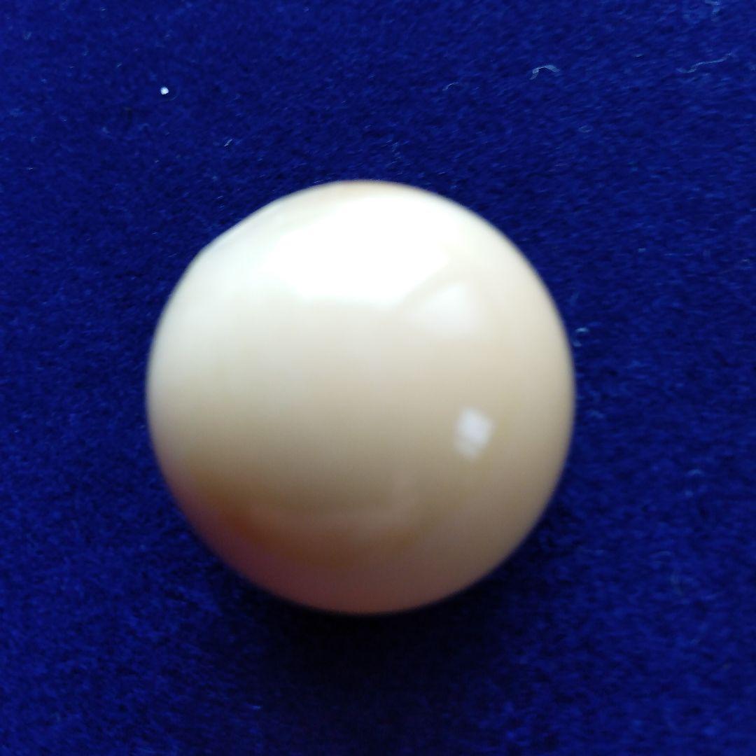 鯨歯　マッコウクジラ　牙玉　ルース　約21.5㎜　片穴約3.5㎜