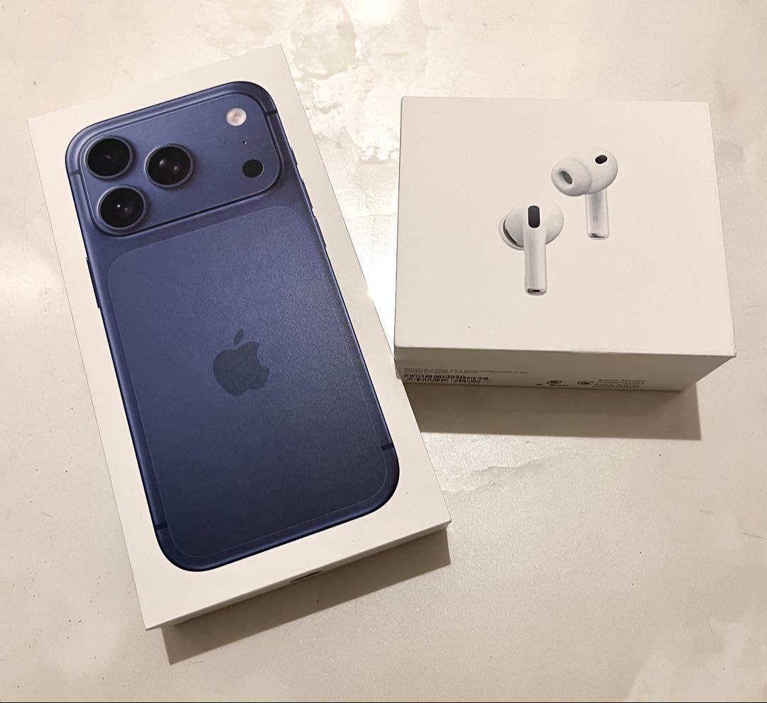 【新品・未使用】iPhone17Pro SIMフリー+ AirPodsセット販売