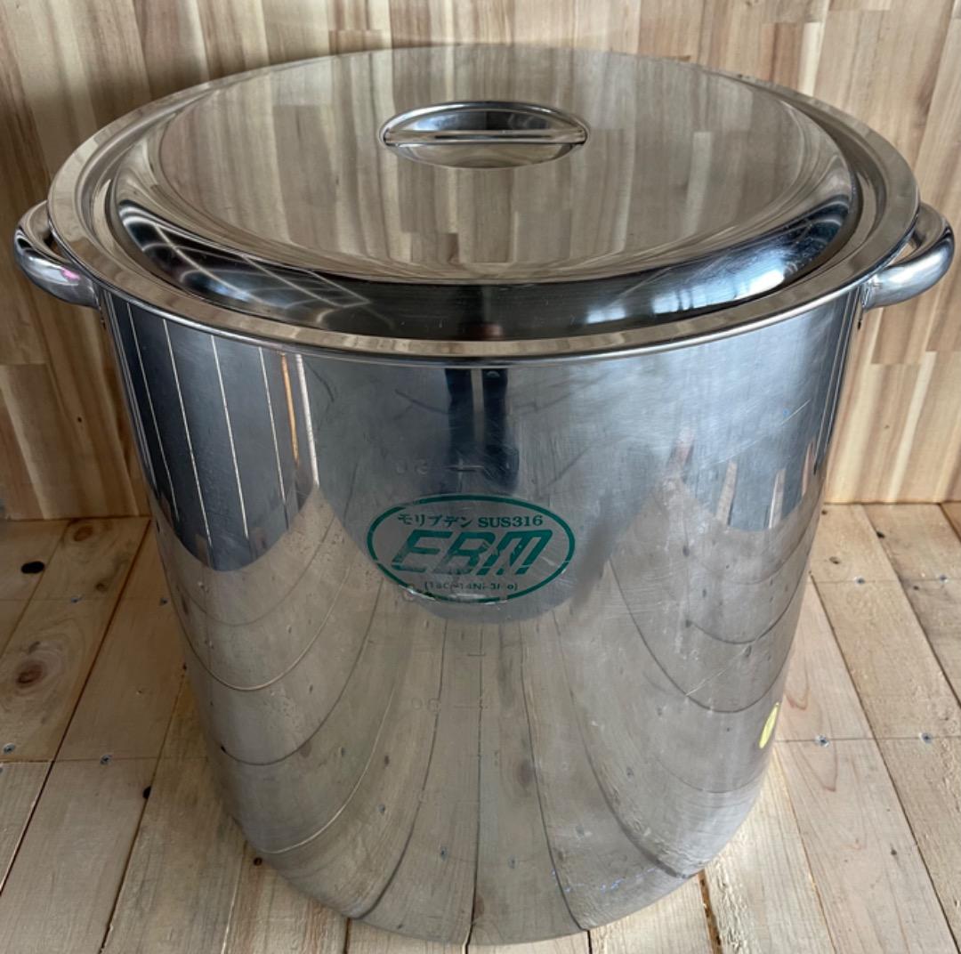 EBM ステンレススチール 寸胴鍋 蓋付き 42 cm 58 lt