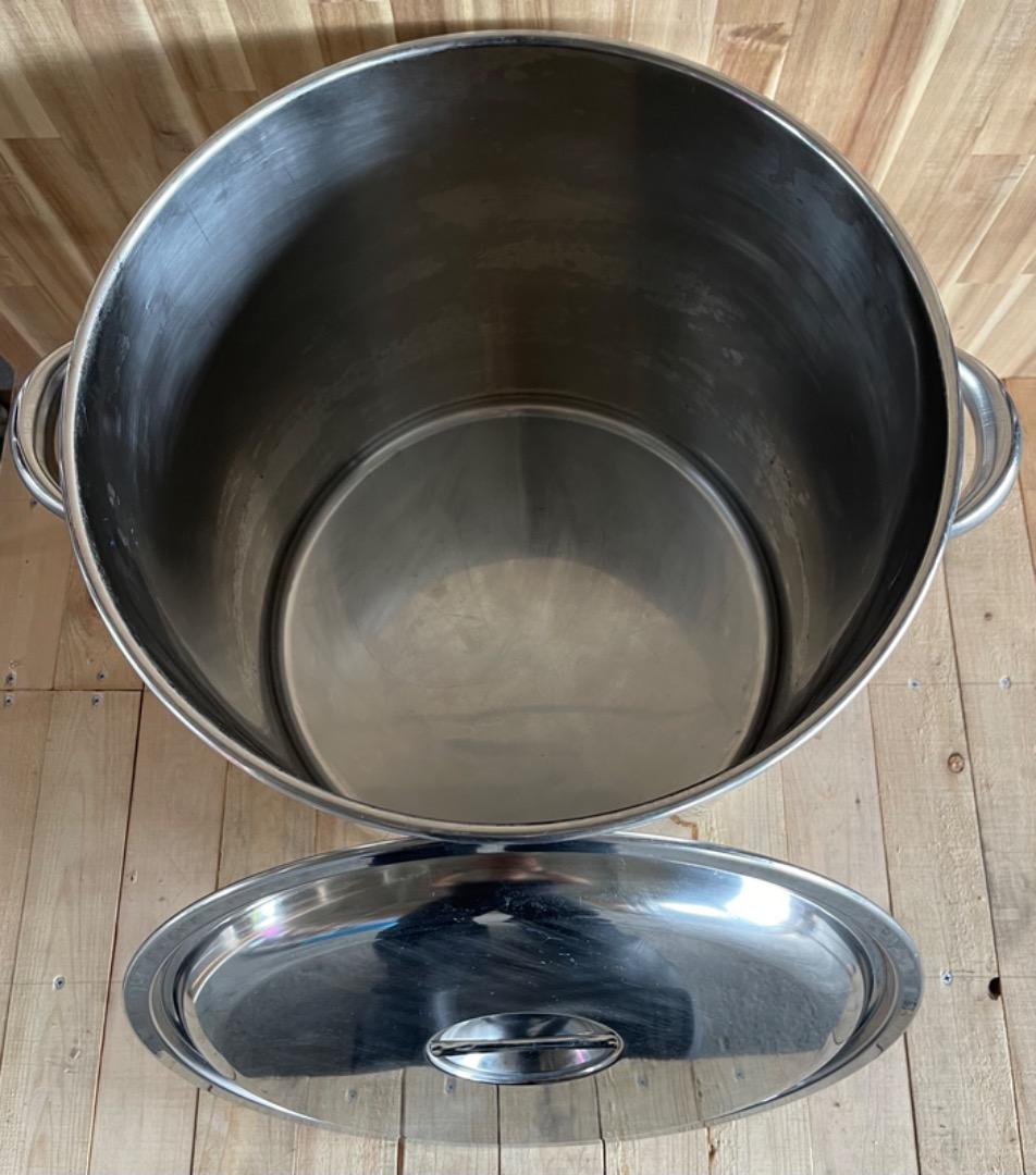 EBM ステンレススチール 寸胴鍋 蓋付き 42 cm 58 lt