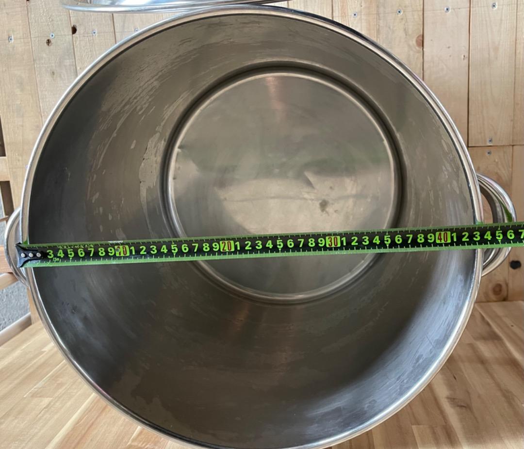 EBM ステンレススチール 寸胴鍋 蓋付き 42 cm 58 lt