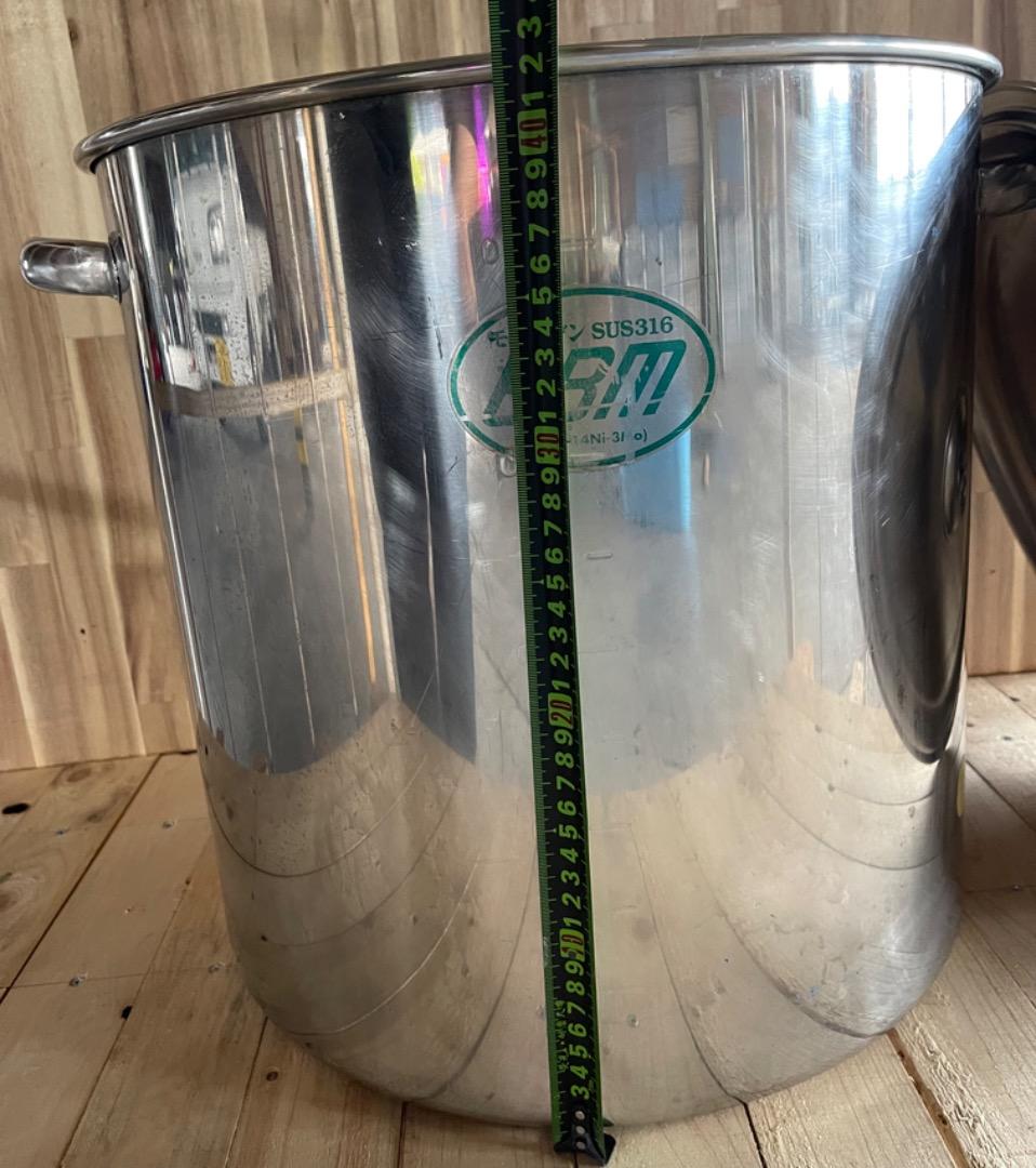 EBM ステンレススチール 寸胴鍋 蓋付き 42 cm 58 lt