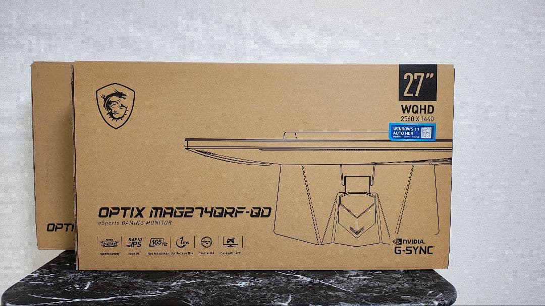 MSI MAG274QRF-QD　ゲーミングモニター 27インチ WQHD