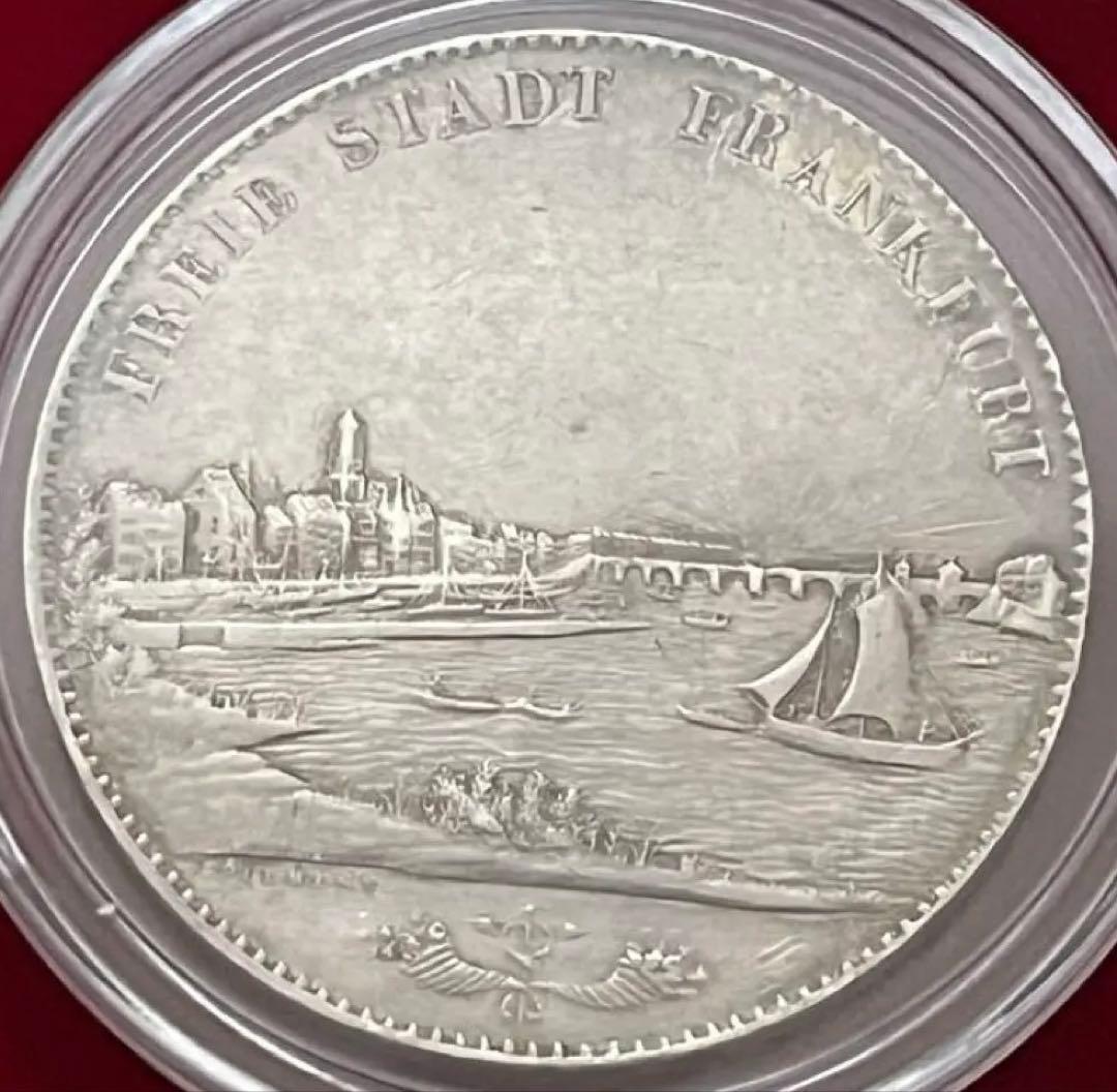 フランクフルト 都市景観　2ターラー銀貨　1841年