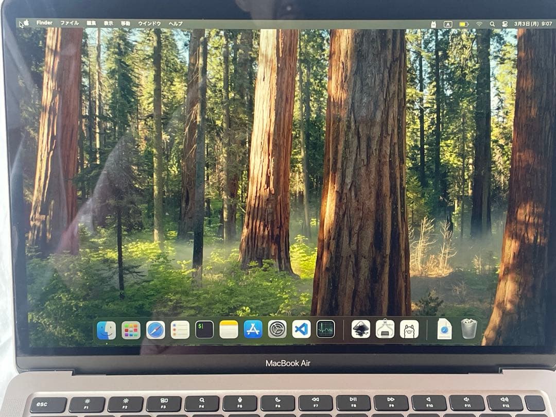 MacBook Air M1 メモリ16GB SSD 512GB 最大容量95%